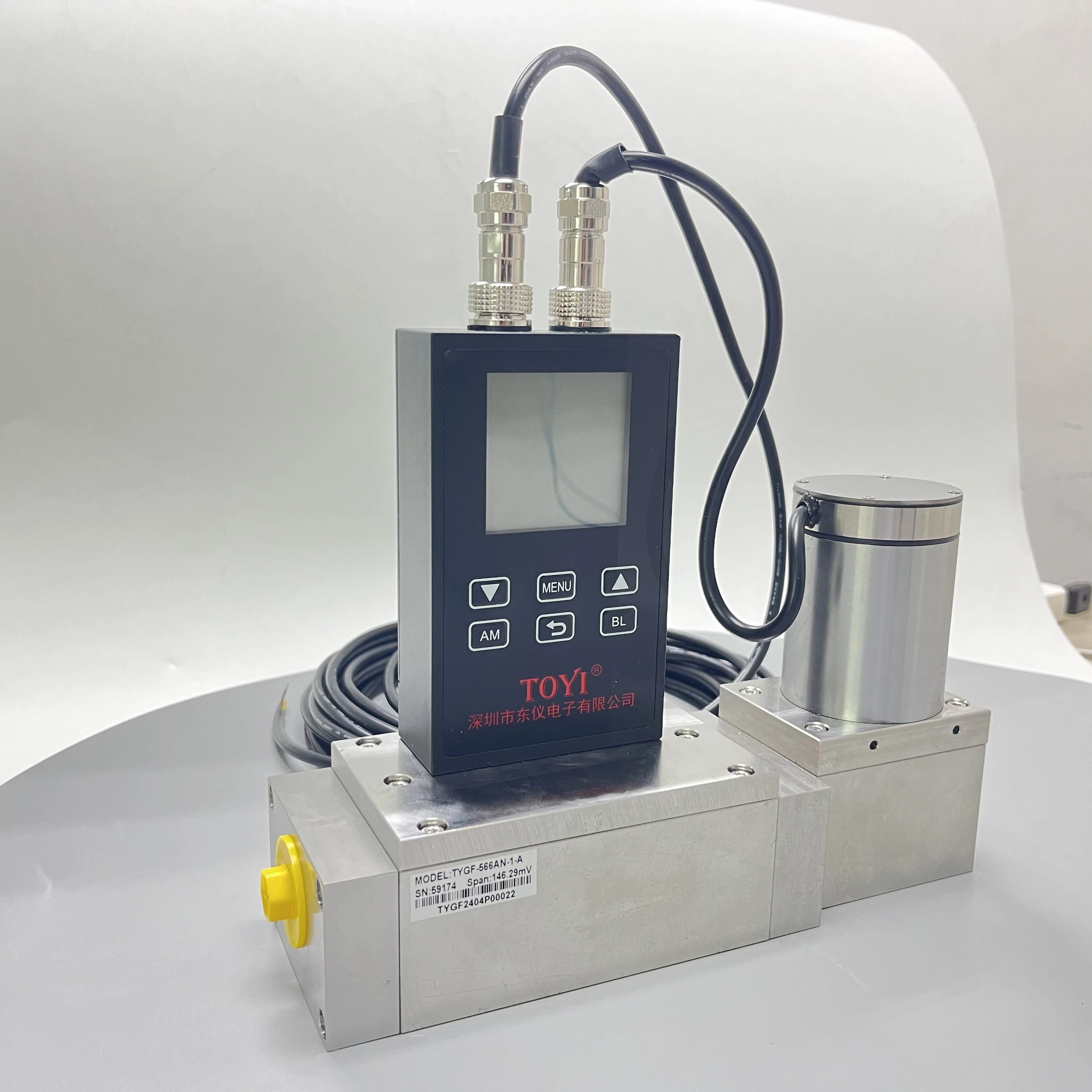 Precision Digital Display Gas Flowmeter Customizable Nitrogen Hydrogen Gas Mass Flowmeter Controller OEM Support Ball Valve Type