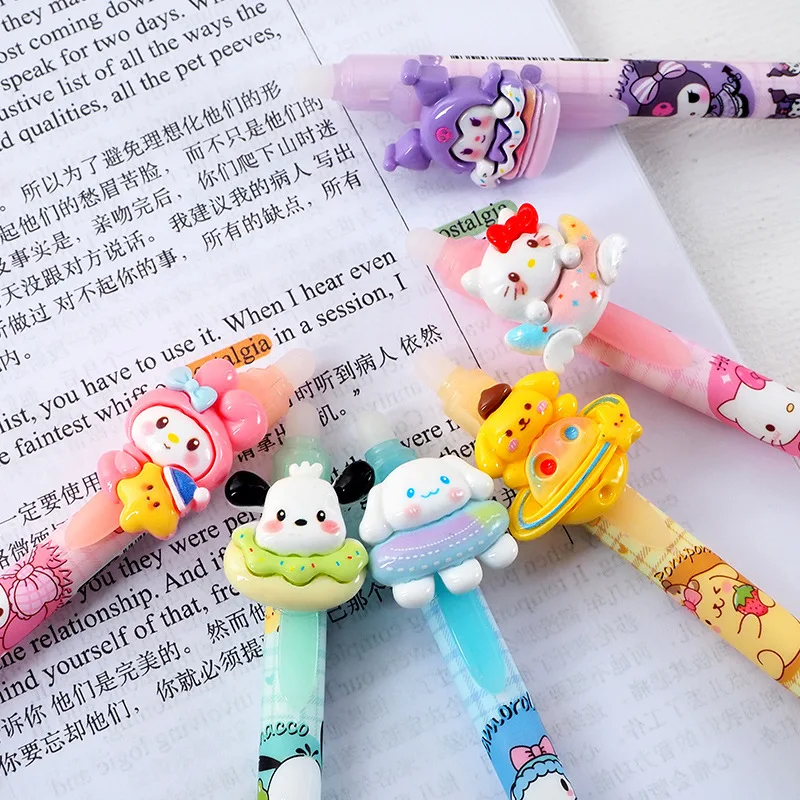 Ready to Ship Japanese Cartoon Sanrioed Press 3D Resin Erasable Blue Gel Pen Water Pen