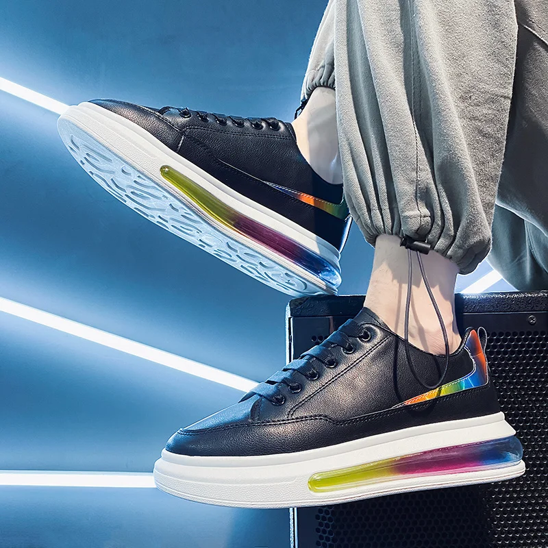 2023 Autumn New Summer Breathable shoes Fashion Net Red White Fashion sneaker Thick Sole Air Cushion Casual Shoes