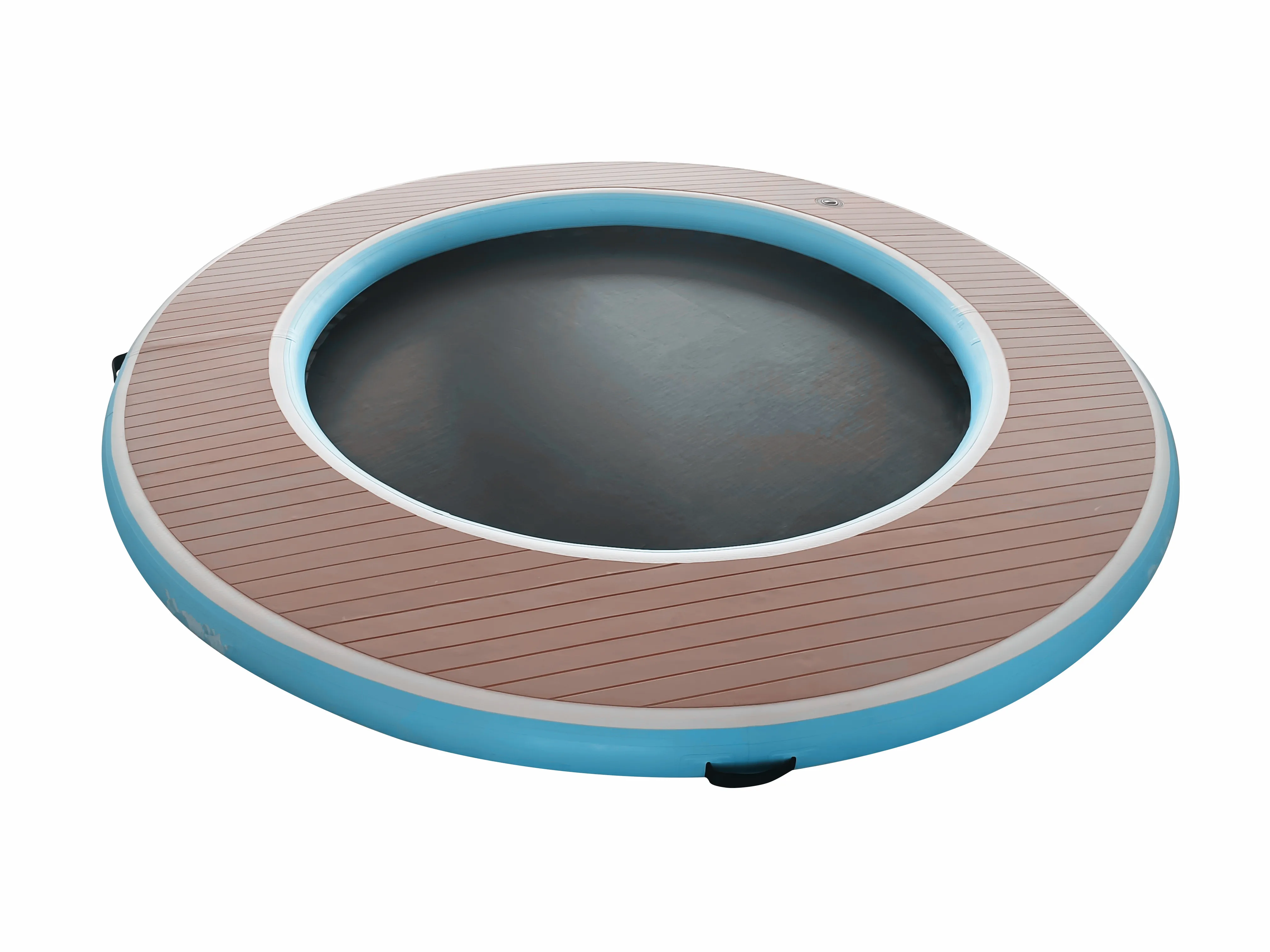 Yacht dock Inflatable Floating Platform Ocean Swimming Pool Round Pool Float Island Folded Hangout Water Hammock With Net