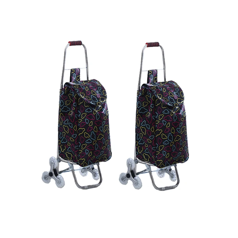 Folding Boot Cart Shopping Insulated Bag Buffalo Plaid Trolley Dolly Pink Japanese Grocery Store Steel The Guangdong Green