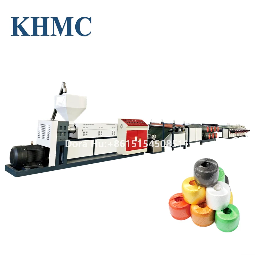Plastic/Polypropylene/PE/PP Baler Twine Production Line To Make Polypropylene Fibrillated Yarn Plastic Rope
