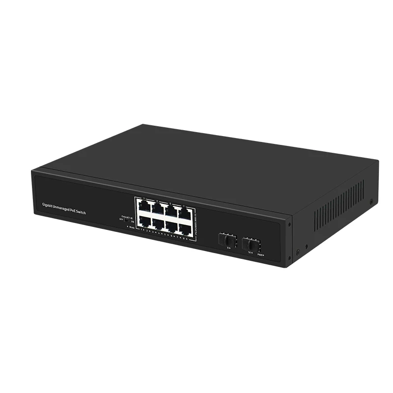 Sailsky 8 Port 100/1000Mbps POE Switch  48V power Ethernet For IP Camera Network Switch SY-8G2SP with SFP
