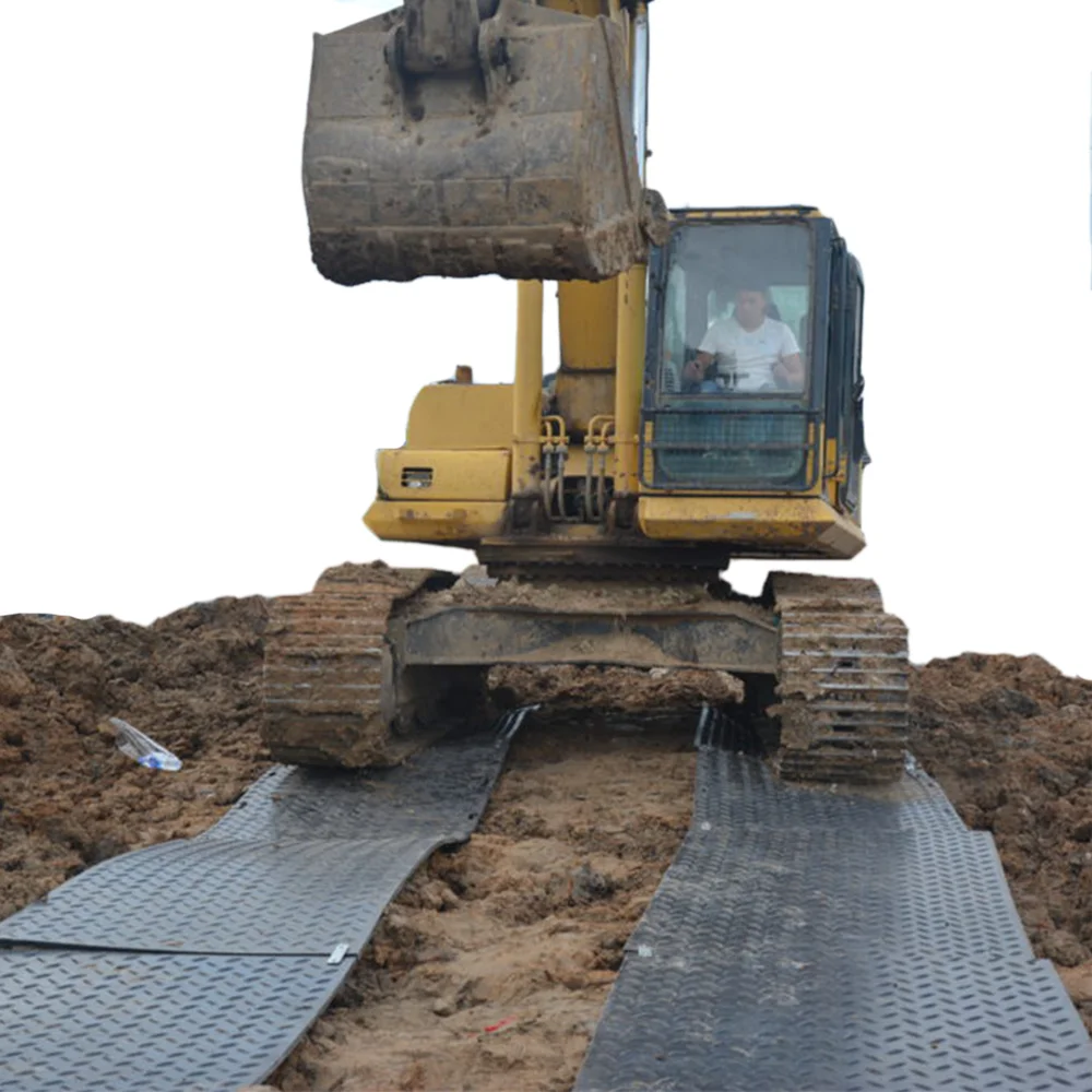 ZSPE Custom UHMW PE Thick Heavy Duty Equipment Mat Portable HDPE Plastic Digger Swamp Mats For Excavators