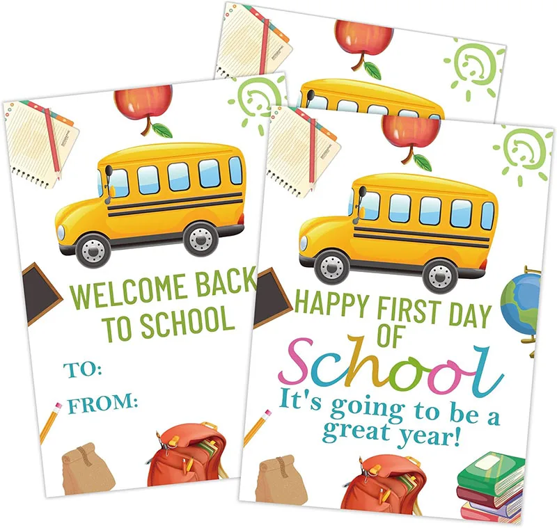 Chalkboard Welcome Postcards Colorful Welcome To Our Class Cards Back To School For Kids