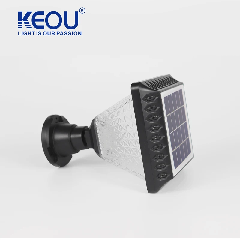 Various shapes electricity consumption IP65 water proof square Pillar Lights garden solar lighting