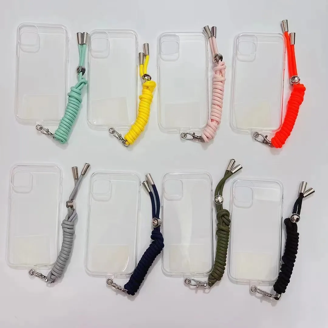 Universal Adjustable Crossbody Nylon phone case cord Tether Patch Mobile Phone Lanyard For All Smartphone Straps with Patch