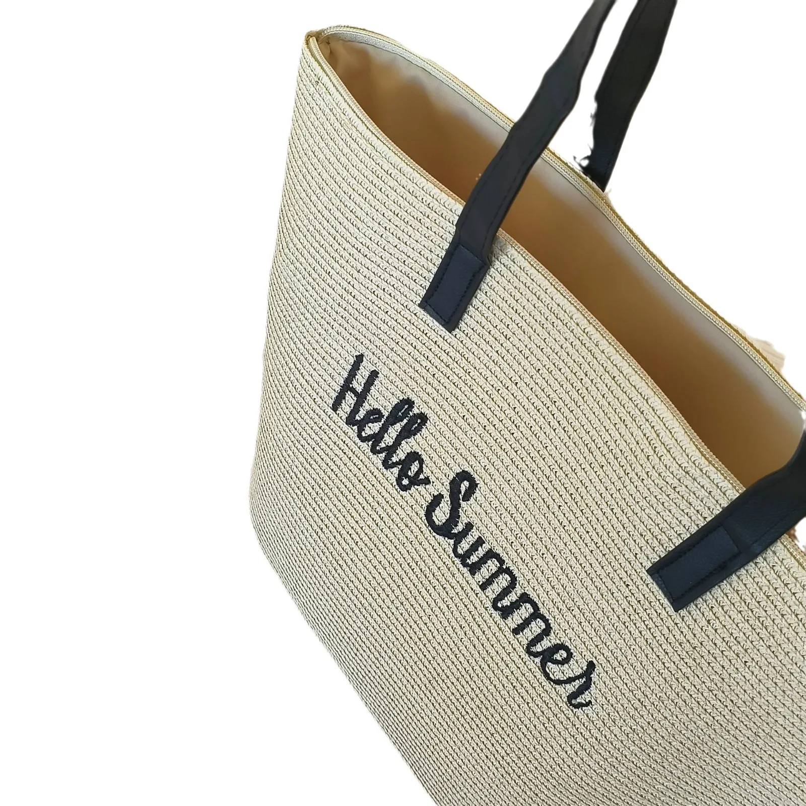 Sun Protection Sunshade Straw Woven Hat Bag Set Holiday Fashion Handbag Straw Hat Women Beach Bags And Hats