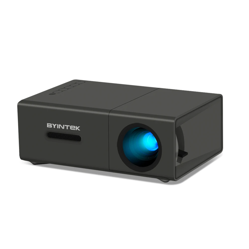 Byintek C400 мобильный видео карманный проектор, LCD микро пико мини маленький Бимер PC Портативный Led Голографический домашний кинотеатр проектор