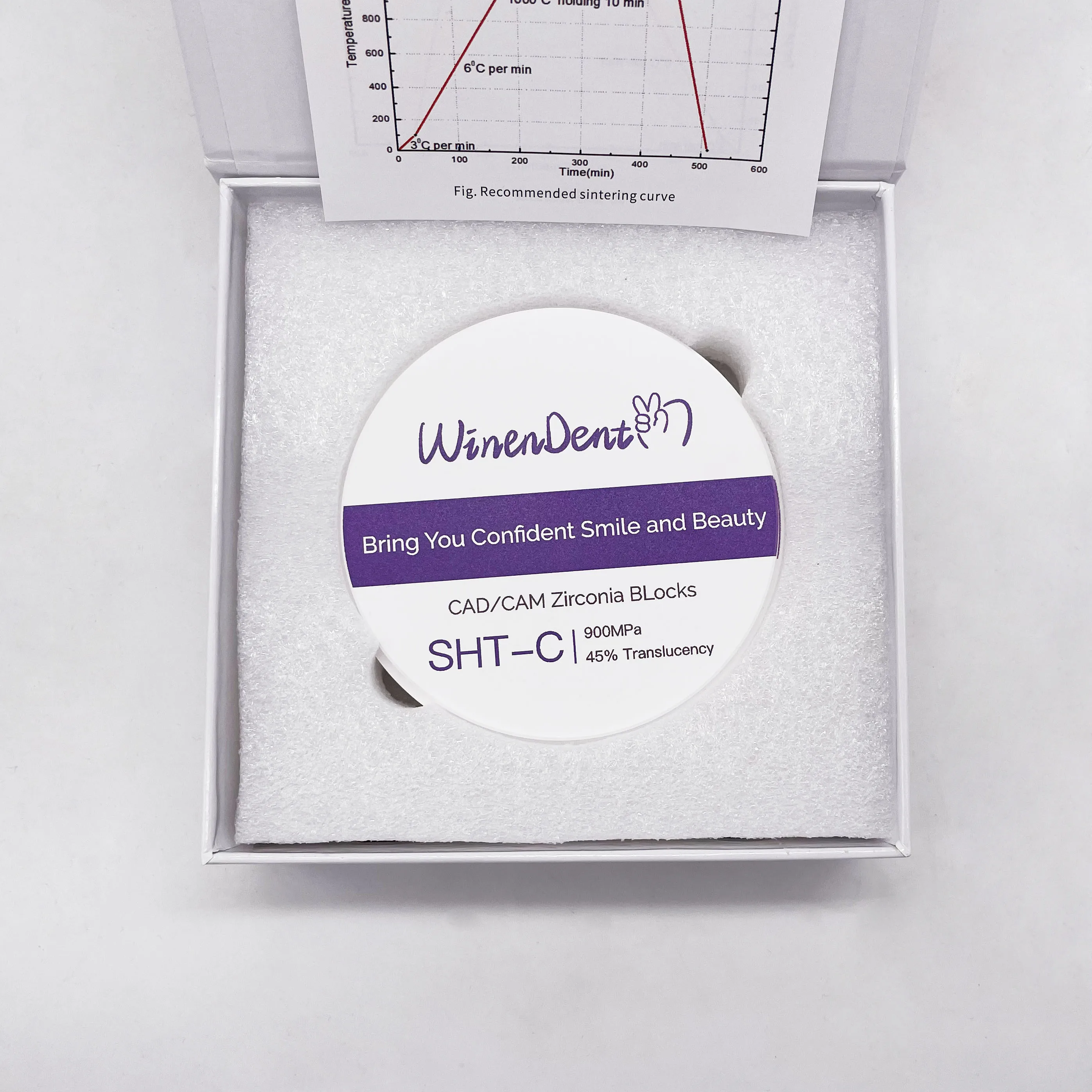 Good price 98mm system SHT-C 10MM Color zirconia block preshaded zirconia disc for Dental CAD CAM