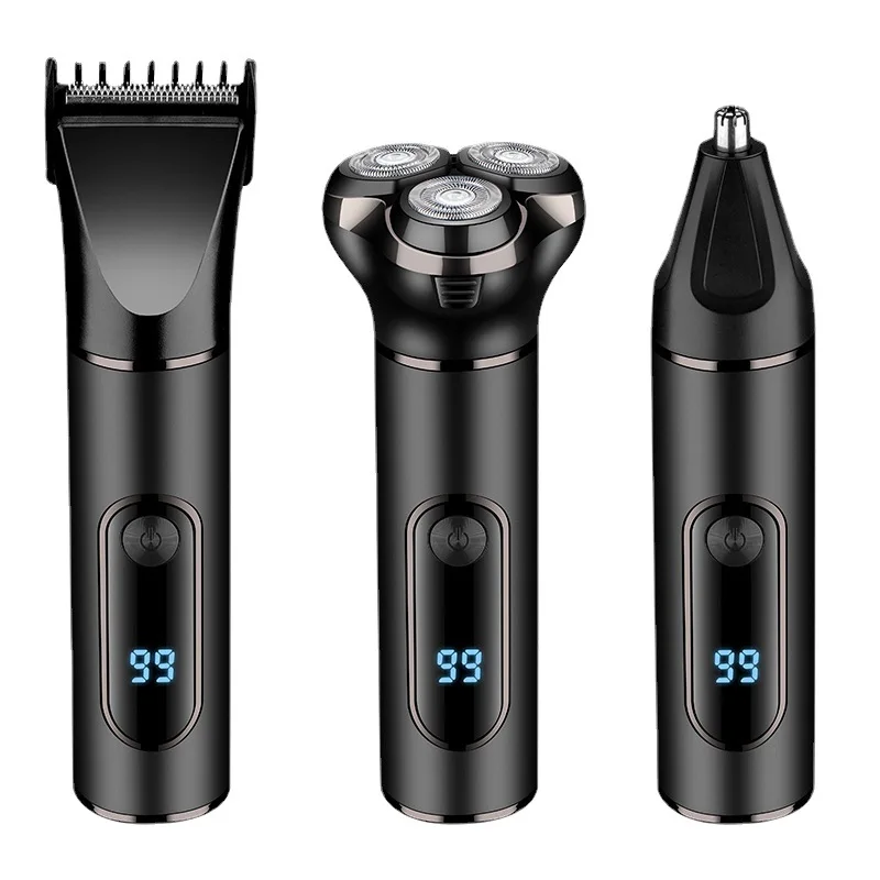 3in1 Multifunctional Grooming Hair Clipper Kit Hair Nose Trimmer Electric Shaver with LCD display waterproof Hair Trimmer Razors