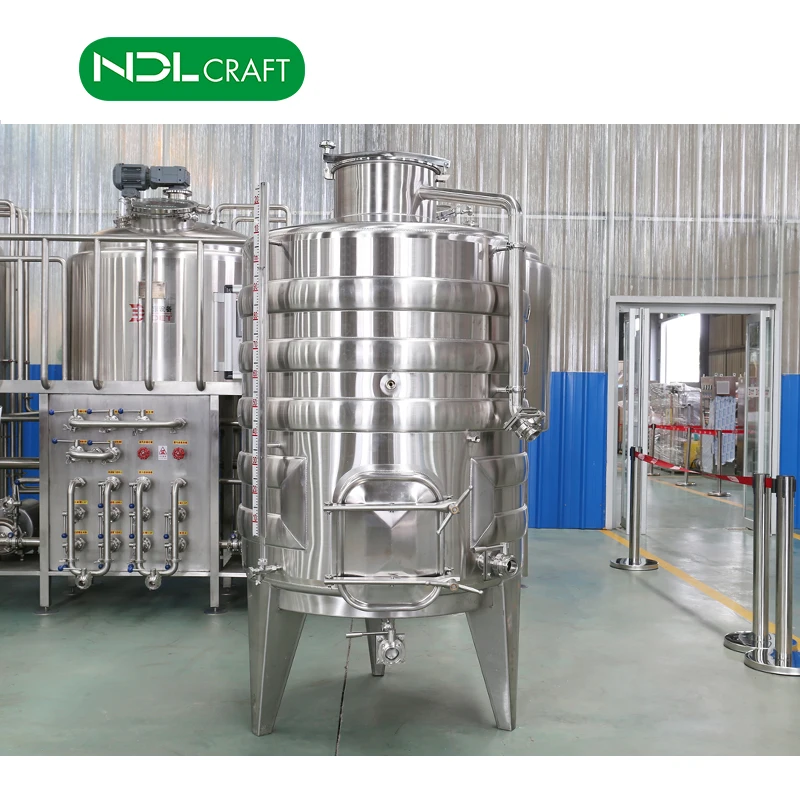 Winery Equipment Wine Fermentation Tank Fermenter 1000l Stainless Steel Wine Making Machine Ice Water Belt or Dimpled Jacket 3mm