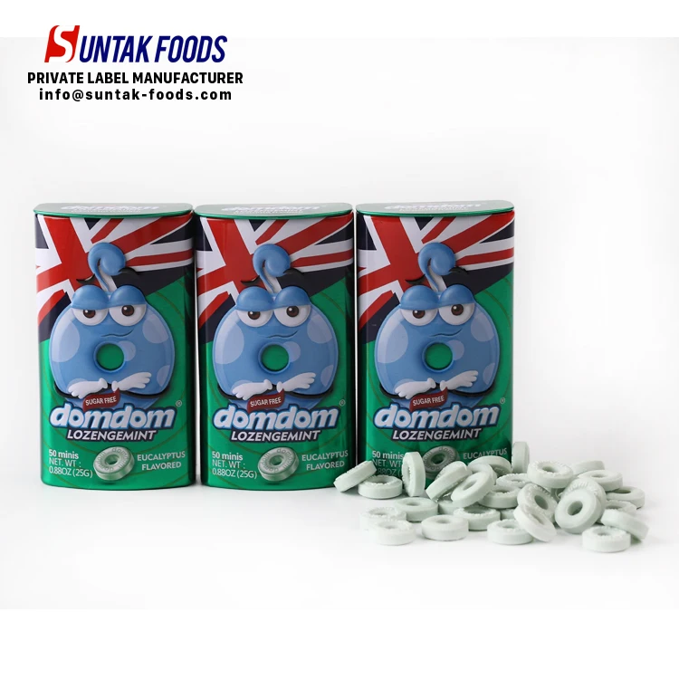 Factory Directly Confectionery Supplier Halal Tablet Cardamom Candies Sugar Free Mints Hard Custom Candy