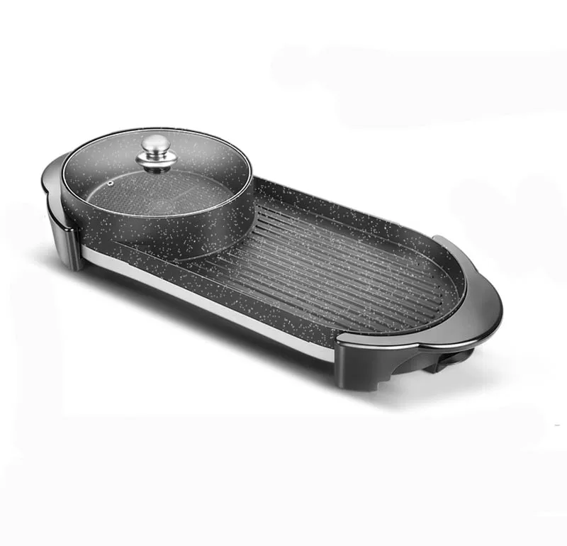 
Smokeless Hot Pot And Bbq Grill Indoor Electric Barbecue Grills Korea Nonstick Electric Grill With Hot Pot 