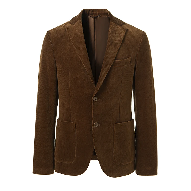 
Khaki cotton turn-down collar coats dying men suits casual look suit for autumn winter clothing 