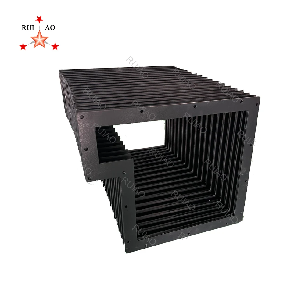 Nylon fireproof flat square guide way bellows cover accordion armor guide shield cnc machine laser