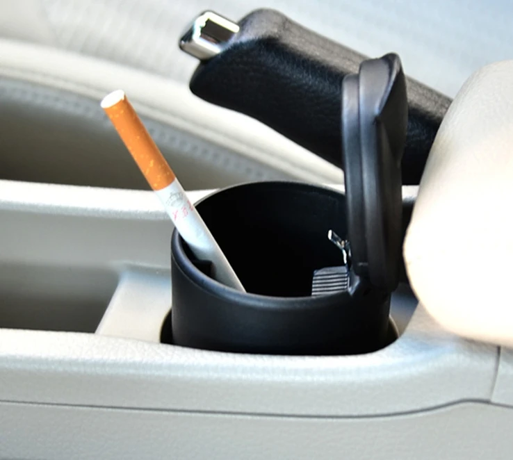 Car ashtray with cover Personality with LED light with cover inside multi-functional car ashtray