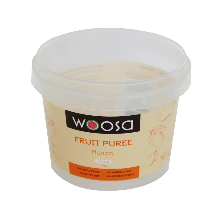 clear plastic packaging round buckets with lids