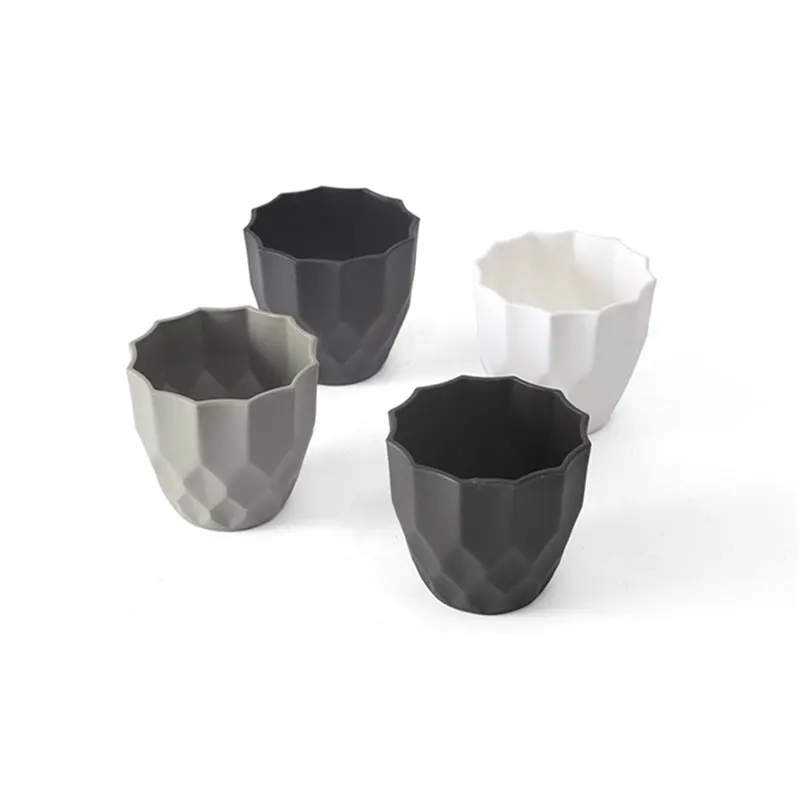 INS Small Plastic Flower Pot Modern Home Decorative Pots Office Desk Cactus Succulent Planter Garden Bonsai Pot