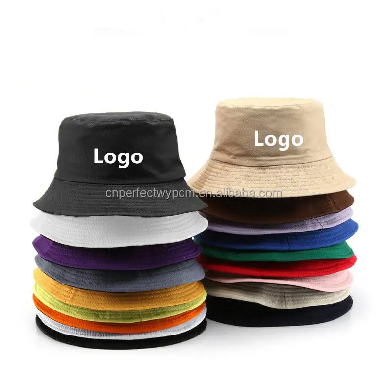 Wholesale High Quality Plain Corduroy Bucket Hat Custom Embroidery Logo Unisex Reversible Golf Fisherman Caps  Bucket Hats