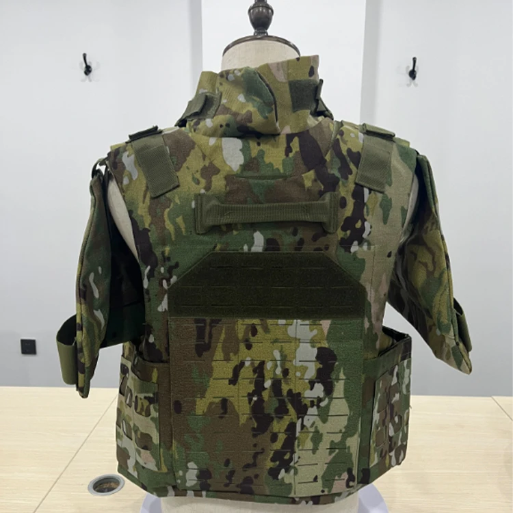 Outdoor Full Molle System Camo Armored Vest Quick Release 1000d Camouflage Full Protective Combat Tactical Vest With Plate