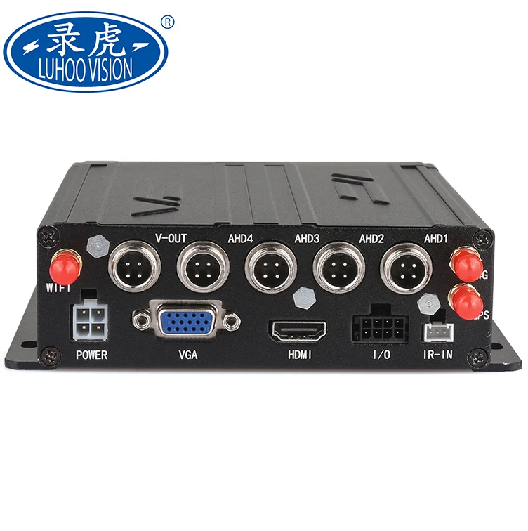 
Car Video Recorder 4 Channels Dual SD Card Mobile DVR / MDVR with 3G 4G GPS Wifi for Option for School Bus / Train / Truck /Taxi 