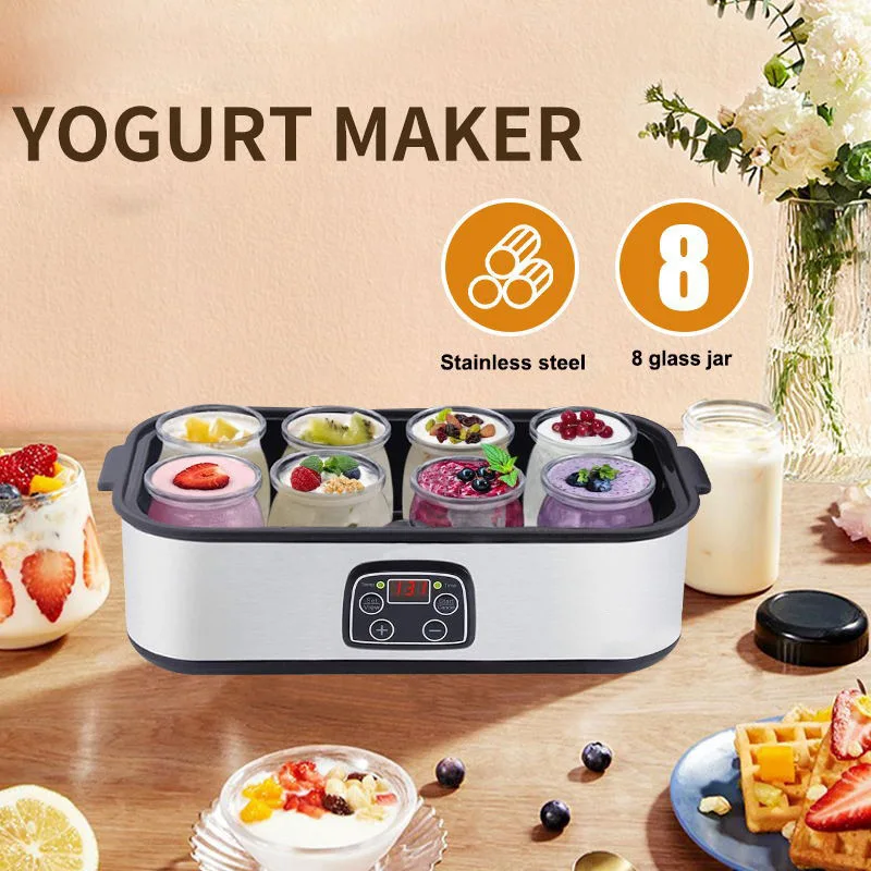 Yogurt Makers Machines With Glasses Jars Cups Pot Multifunction Fermenter Electric Kitchen Appliances Home Rice Wine Natto Maker