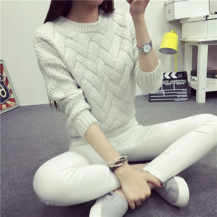 Wholesale Women Cheap Price Knit Winter Sweaters O Neck Causal Clothing Sweater