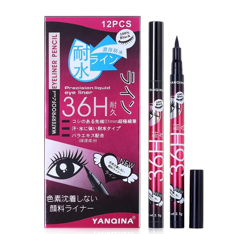 cool black quickly drying liquid eyeliner pencil organic eye liners