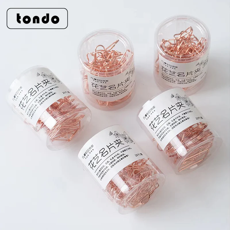 Newest Design Custom Shape Stationery Metal Paper Clip Multi Hollowed Flower Wrapping Paper Metal Paper Clips