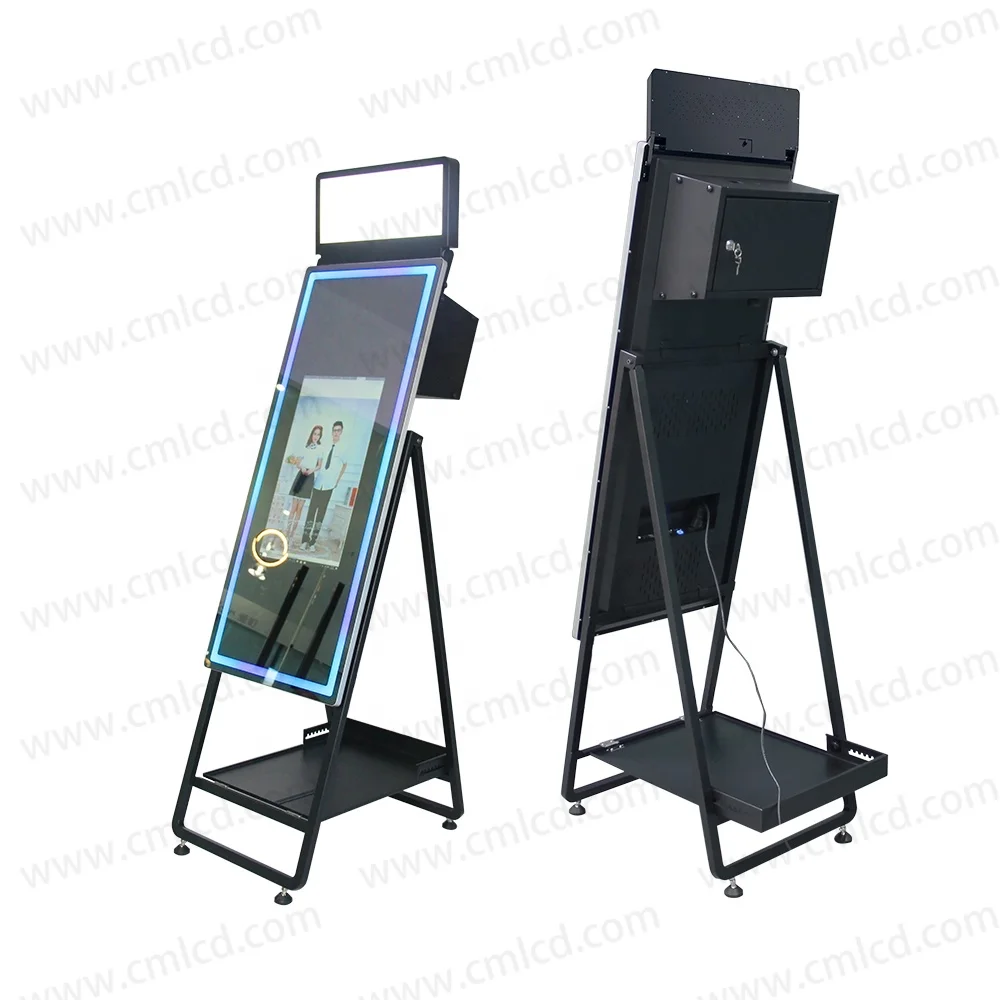 Современная фотобудка со светодиодной подсветкой волшебная с футляром для драки товары свадебной вечеринки 21 5 Дюймов ЖК-дисплей киоск