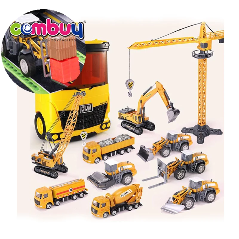 Simulation luggage truck model alloy car trolley case metal engineering toys