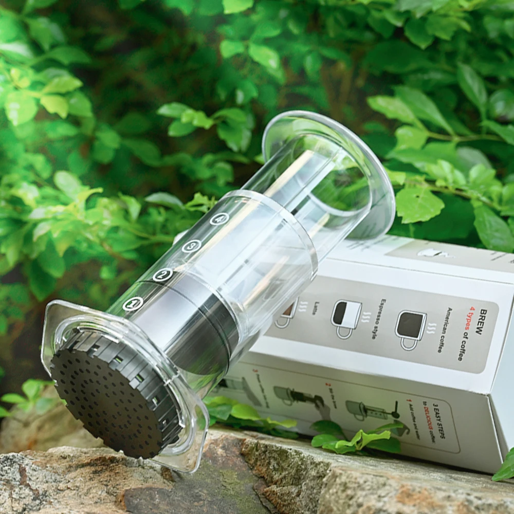 New Style Espresso Coffee Maker Portable Transparent French Press Coffee Pot For Aeropres Go Hand brew Drip Coffee Machine