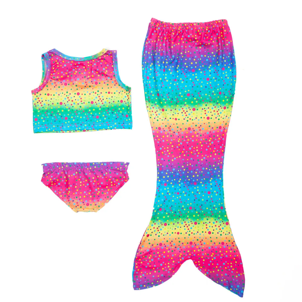 Wholesale CHEAP Beach Bikini Swim Mermaid Tail Set 3Pcs Mermaid Tails for Swimming Mermaid Swimsuit For Kids