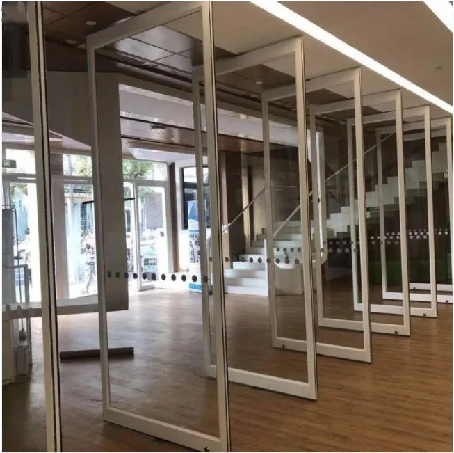 Selling Pivoting Walls Electric Sliding Partition Walls Sliding Hanging Room Dividers CN Glass Graphic Design Outdoor Glass Door