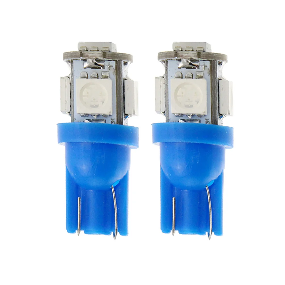 
T10 Wedge 5-Smd 5050 White Led Light Bulbs W5W 2825 158 192 168 194 Interior Reading Dome Map Side Marker Light 