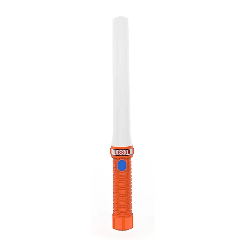 Torch Light Led Traffic Baton With 3AA Battery, Plastic Rubber Security LED Traffic Baton