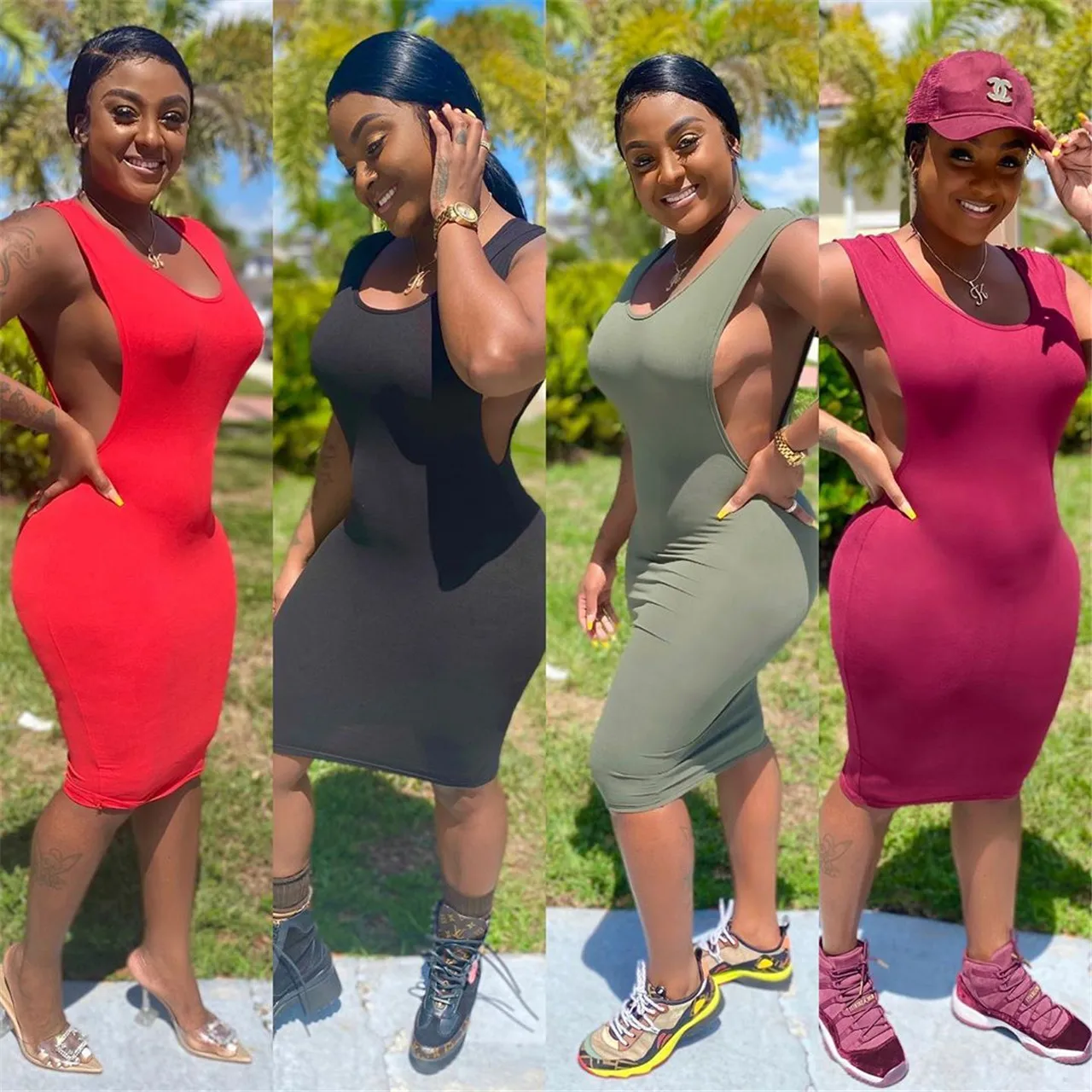 
Bunny Hot selling Sleeveless casual dress women dresses BN-NK118 