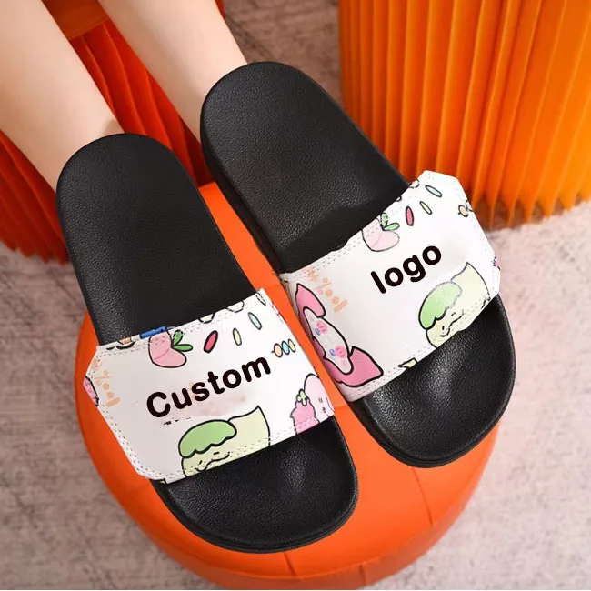 TWOWELL Hot Sale Low Moq Multiple Colors Black Blank Custom Logo Rubber Slippers Slides Sandals for Men Women