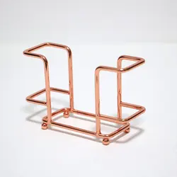 Nordic black gold rose gold metal table decorative paper napkin holder for restaurant