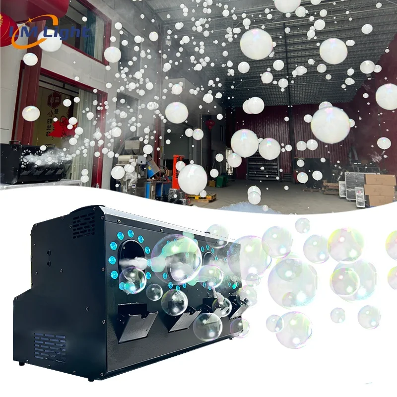 DMX control 3000W rbgw led light 4 Smoke outlet smoke bubble machine for wedding party stage DJ disco fog bubble machine
