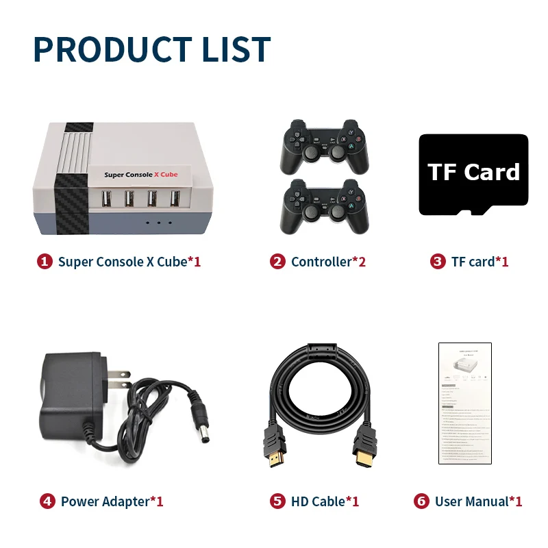 Супер консоль x cube 64 Гб/128 ГБ/256 ГБ TF карта 50000 + классические игры игровая консоль для N64/PSP