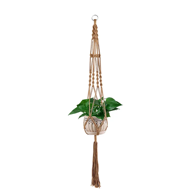 Hot sales colorful macrame plant hanger, plant hanger for home decoration for garden flower hanger