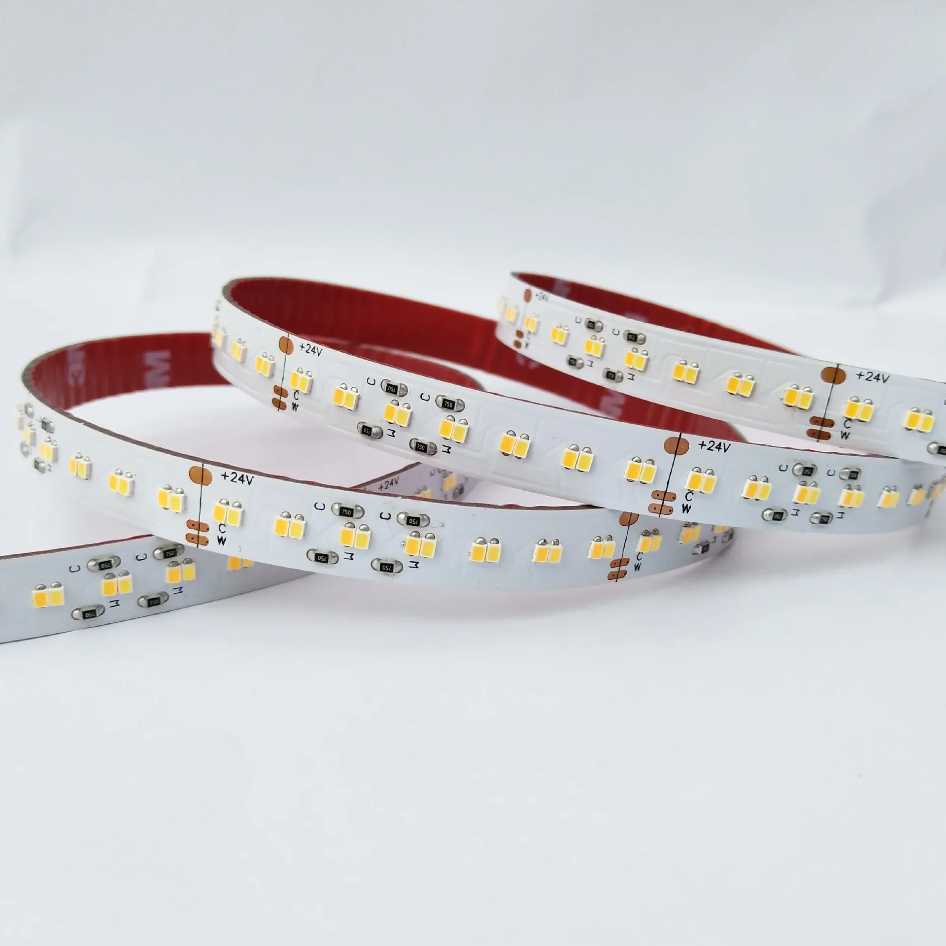 High Quality High CRI RA 95-97 smd 2835 2216 3014 24v 2700k-6500k 240leds/m stripe tape cct led strip light 240 leds 20W 24W