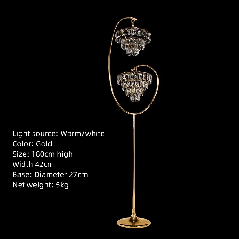 Wedding Decorative Floor Acrylic Chandelier Centerpiece Crystal Pendant Decor Light