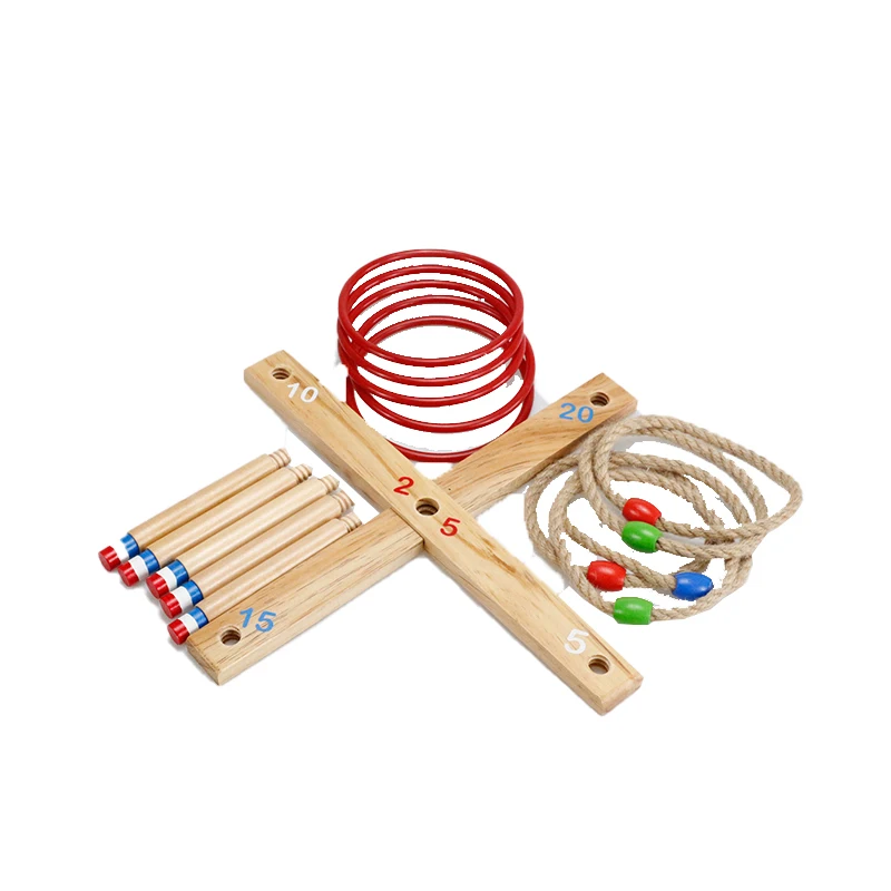 Classic Toss Game Vintage Outdoor/Indoor Game Lawn Fun Sports for adults Kids Ring Toss Game