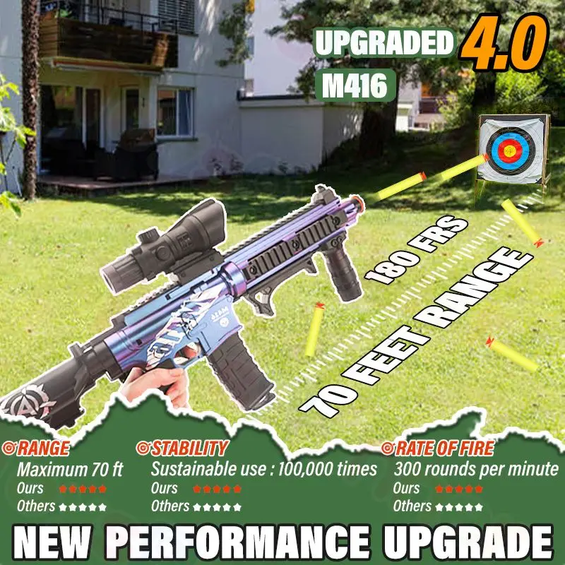 M416  Blaster Kids Double Realistic  2024 Ball Toy Gun Cool Metal  s M416  Blaster For Boys
