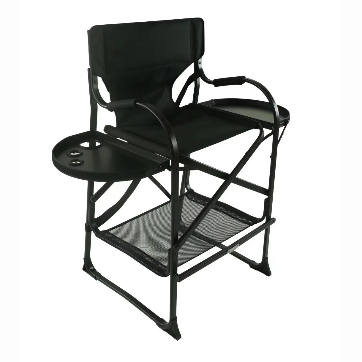 Morden Style Professional Makeup Artist Hairdressing Aluminum Director Chair Make Up chair with side table