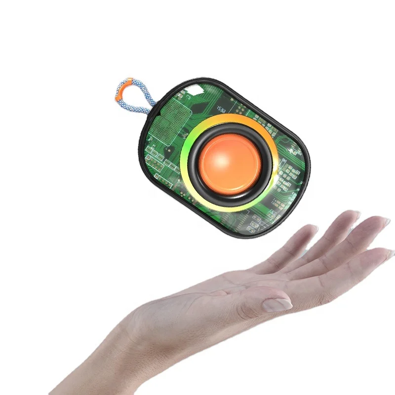 2024 Portable Mini round Crystal Speaker Small Blue Tooth Wireless Subwoofer DJ Party Technology Smart Gadgets Includes LED Lamp