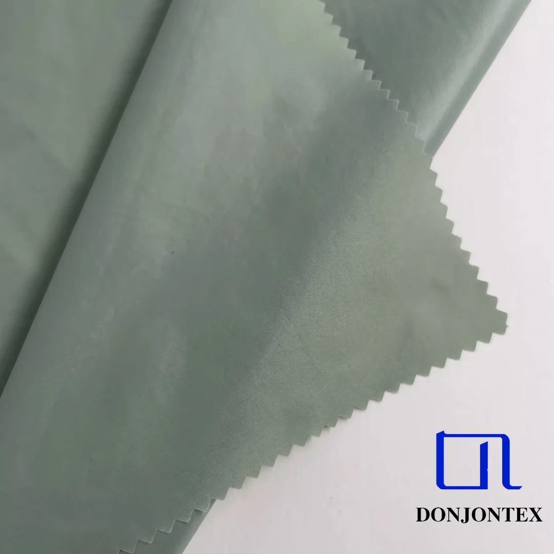 Ultra Lightweight  Windproof Breathable 15D Crepe Matte Wrinkle Nylon Fabric for Girls Sportswear and Garments
